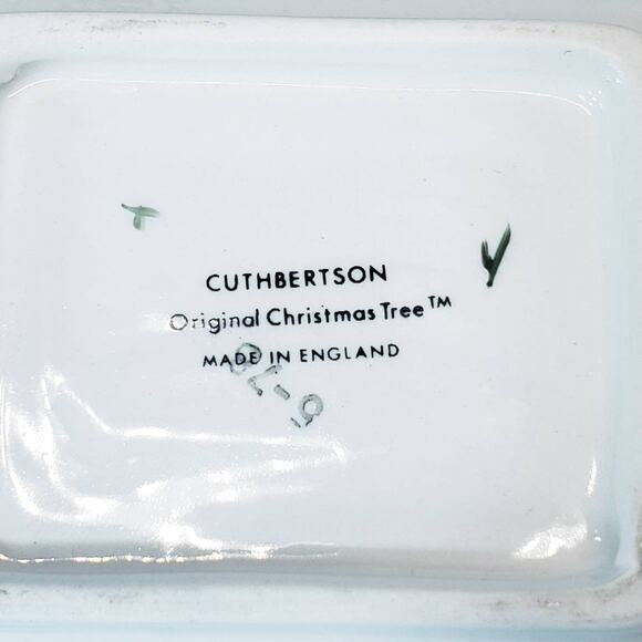 Cuthbertson Original Christmas Tree Ash Tray Trinket Plate Dish Vintage - Picture 4 of 9